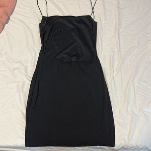 Black glitter homecoming dress